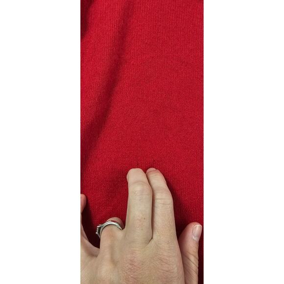 100% Cashmere charter club red M long sleeve winter warm minimalist lightweight - Picture 4 of 7